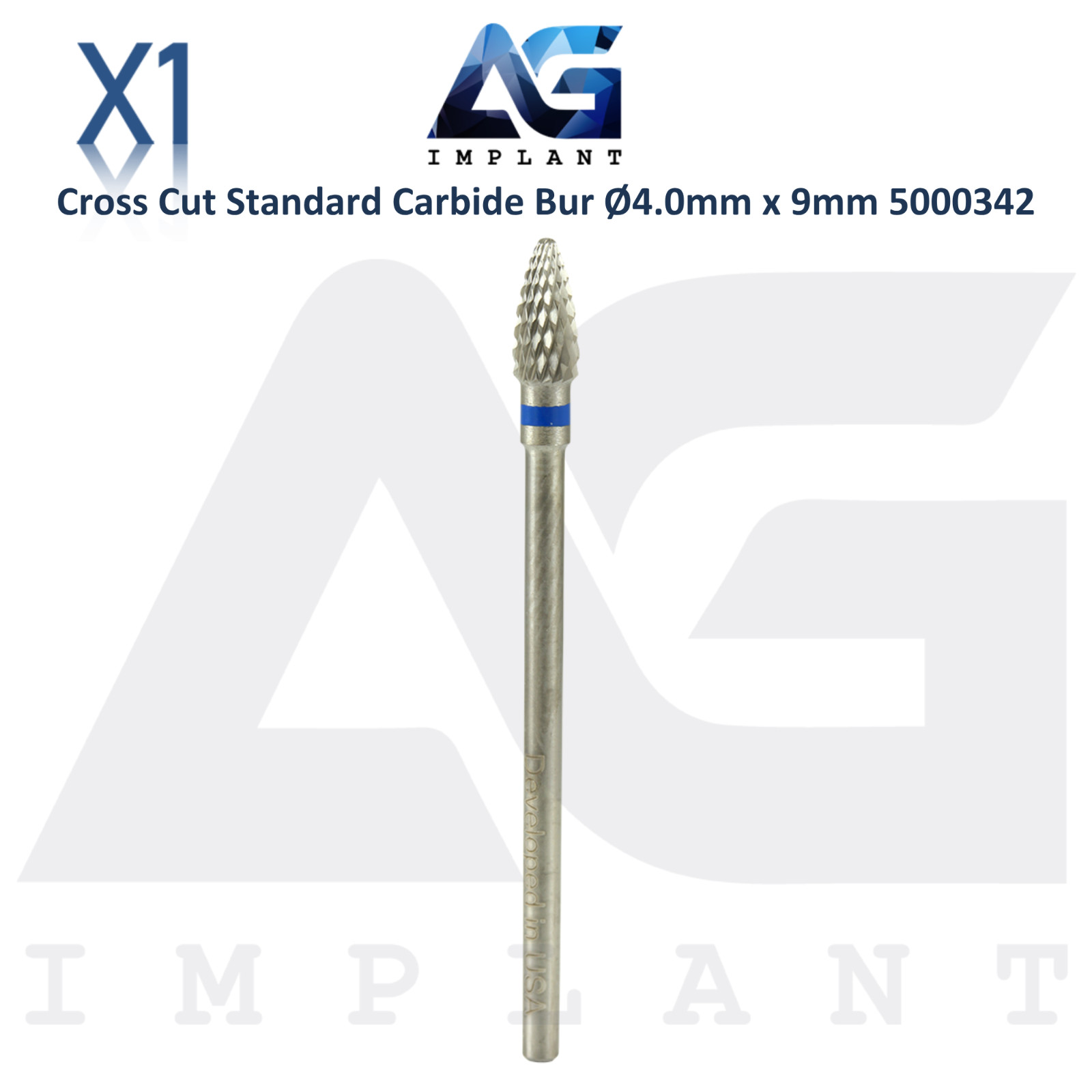 Dental Wilson Cross Cut Standard Bur Ø4.0x9mm Tungsten Carbide Tool 5000342