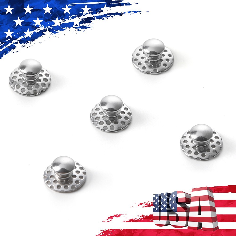 50pcs AZDENT Dental Orthodontic bondable Lingual Buttons Round Base With Hole