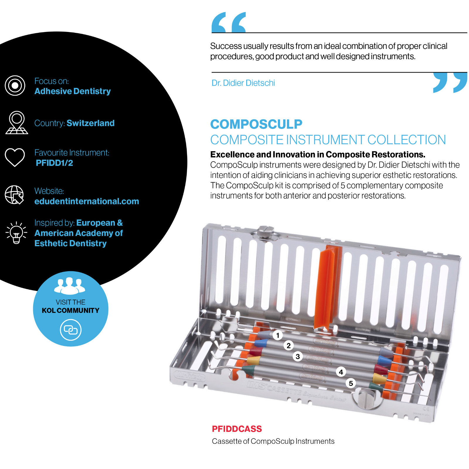 Hu-Friedy COMPOSCULP COMPOSITE INSTRUMENT PFIDD9/108 PFIDD7/88 PFIDDCASS8