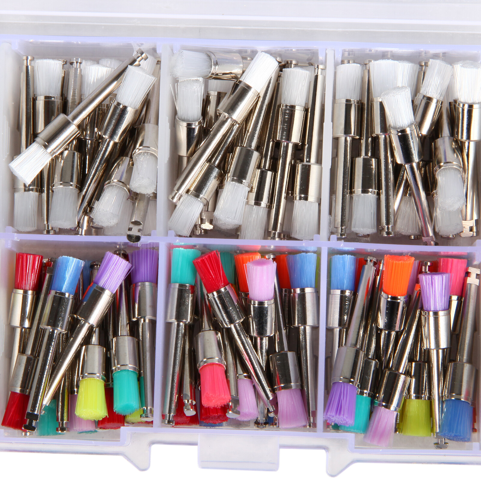 200pcs Dental Prophy Teeth Polishing Brushes Rubber Flat Latch Type Mixed SA