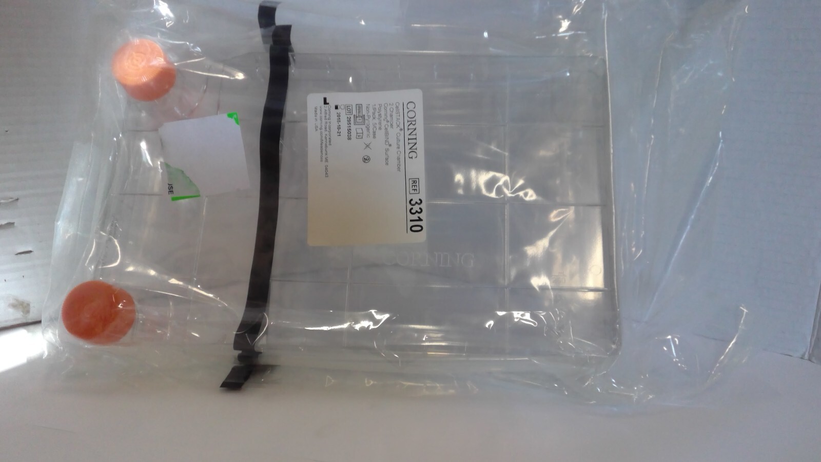 Corning 3310 CellSTACK 2 Layer Culture Chamber w/ Vented Screwcaps, 127cm2growth