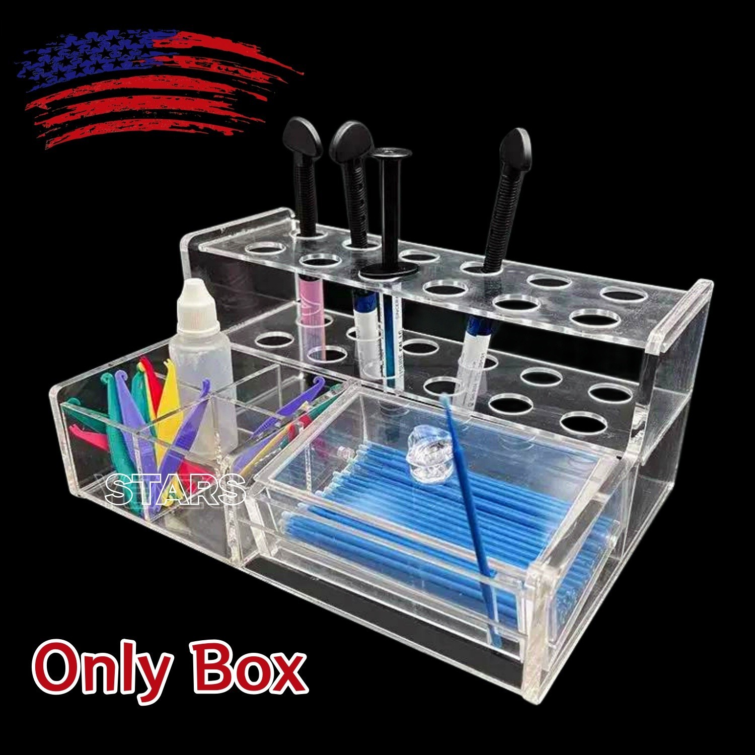 Dental Composite Resin Storage Placer Holder Syringe Organizer Dispenser Box USA