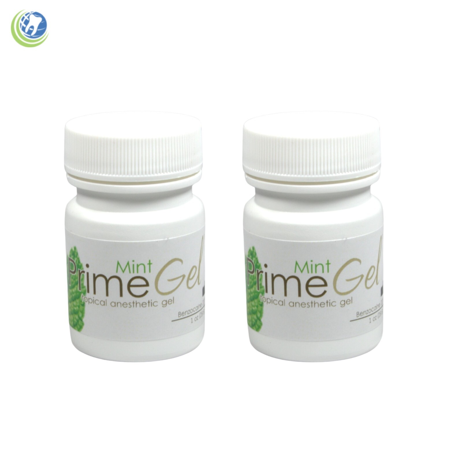 2 x Dental PrimeG Oral Topical Anesthetic Gel 1 oz Mint Flavor 20% Benzocaine