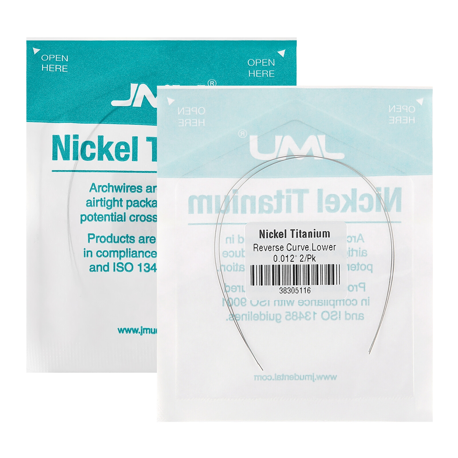 JMU Orthodontic NiTi Archwire Reverse Curve Nickel Round/Rectangular Full Size