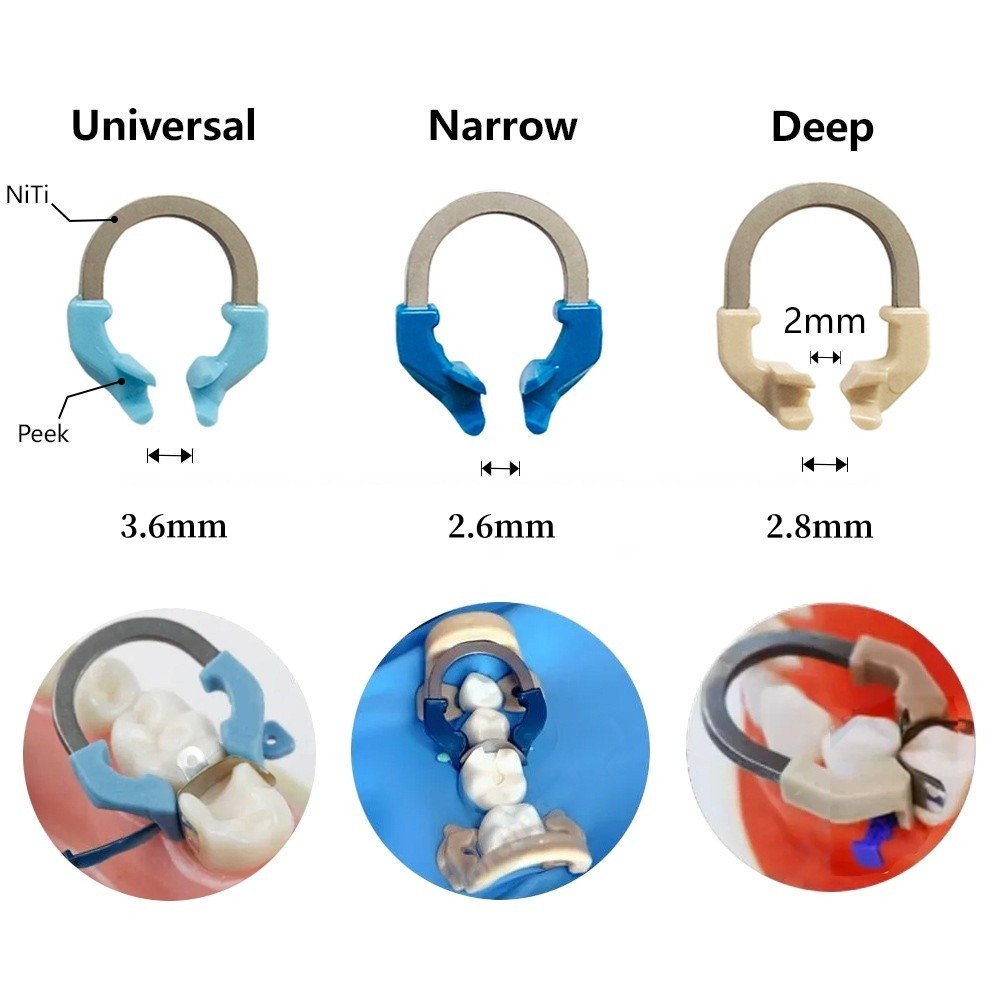 Dental Sectional Matrix Narrow/Universal Ring Ni-Ti Clamp Fit Palodent V3 System