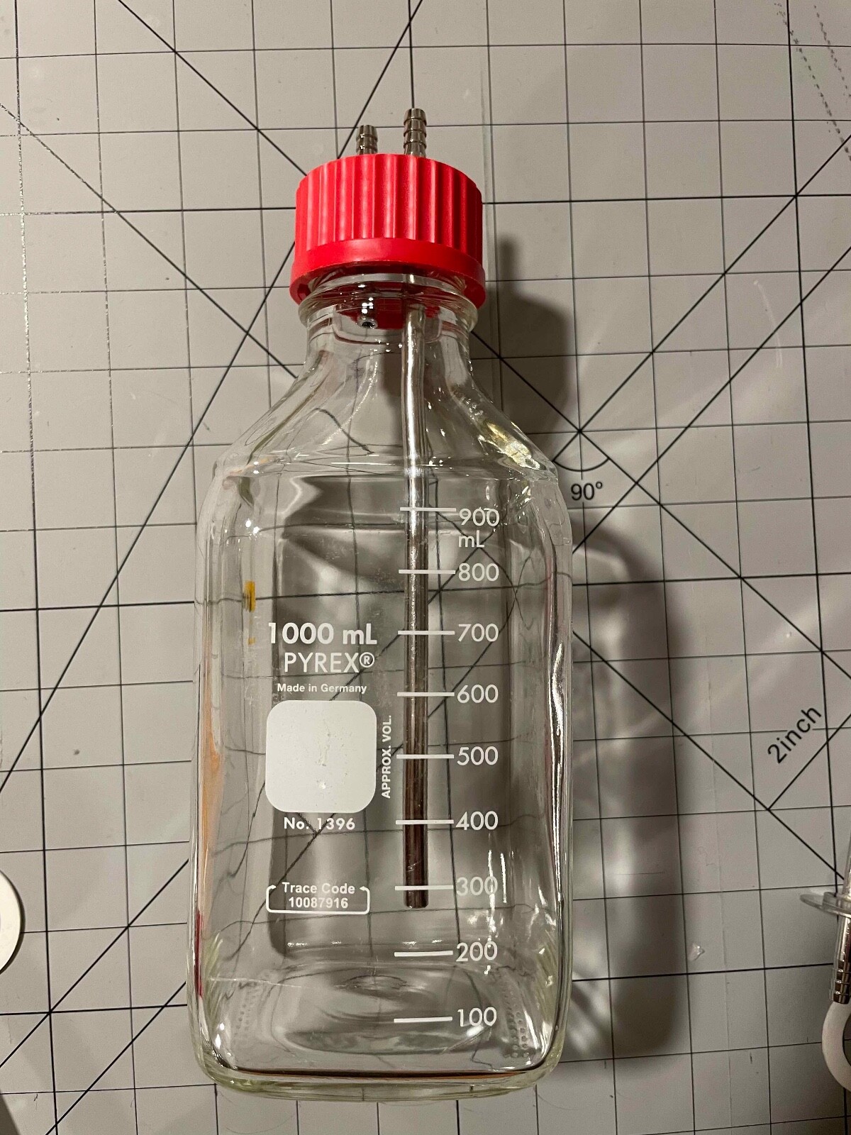 Duran Stainless Steel 2 Port Feed Bottle Assembly for GL-45 Cap
