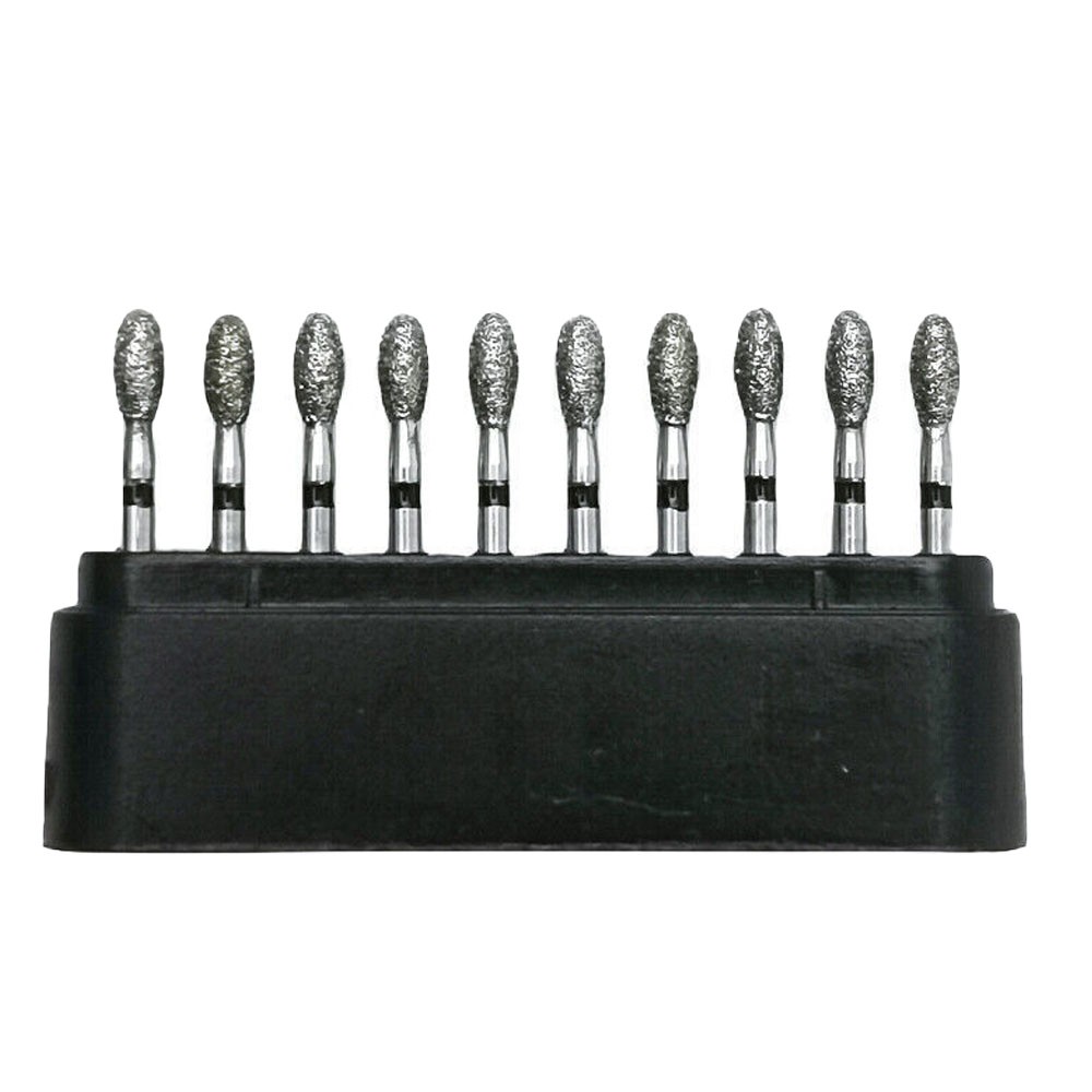 10/20/40x Dental Diamond Burs FG Egg Football 379/023SC Super Coarse High Speed