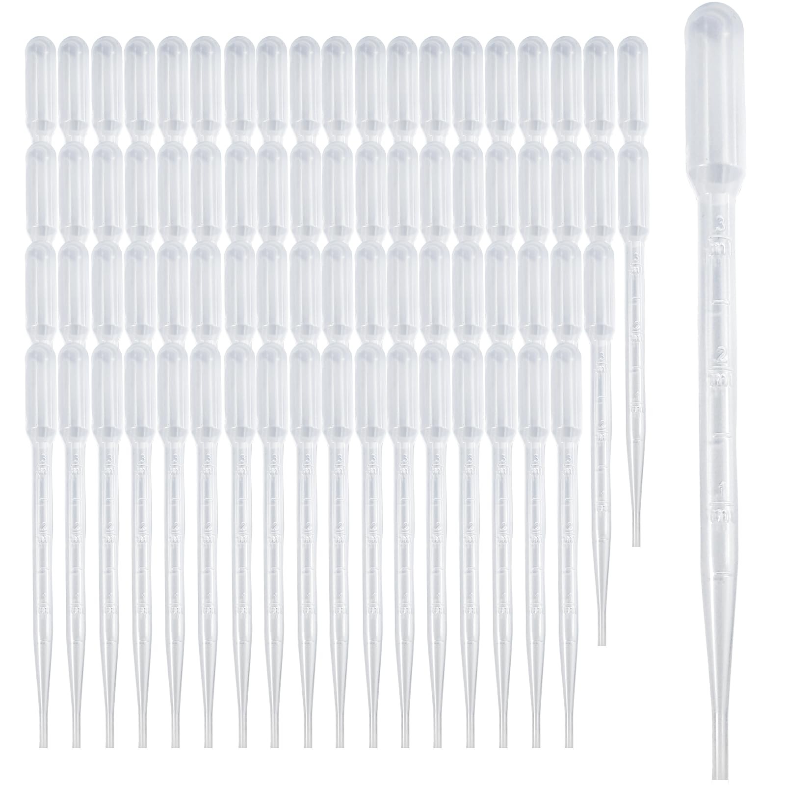 Zkupanx 100 PCS 3ML Pipettes Dropper – Disposable Plastic 3mL 100PCS