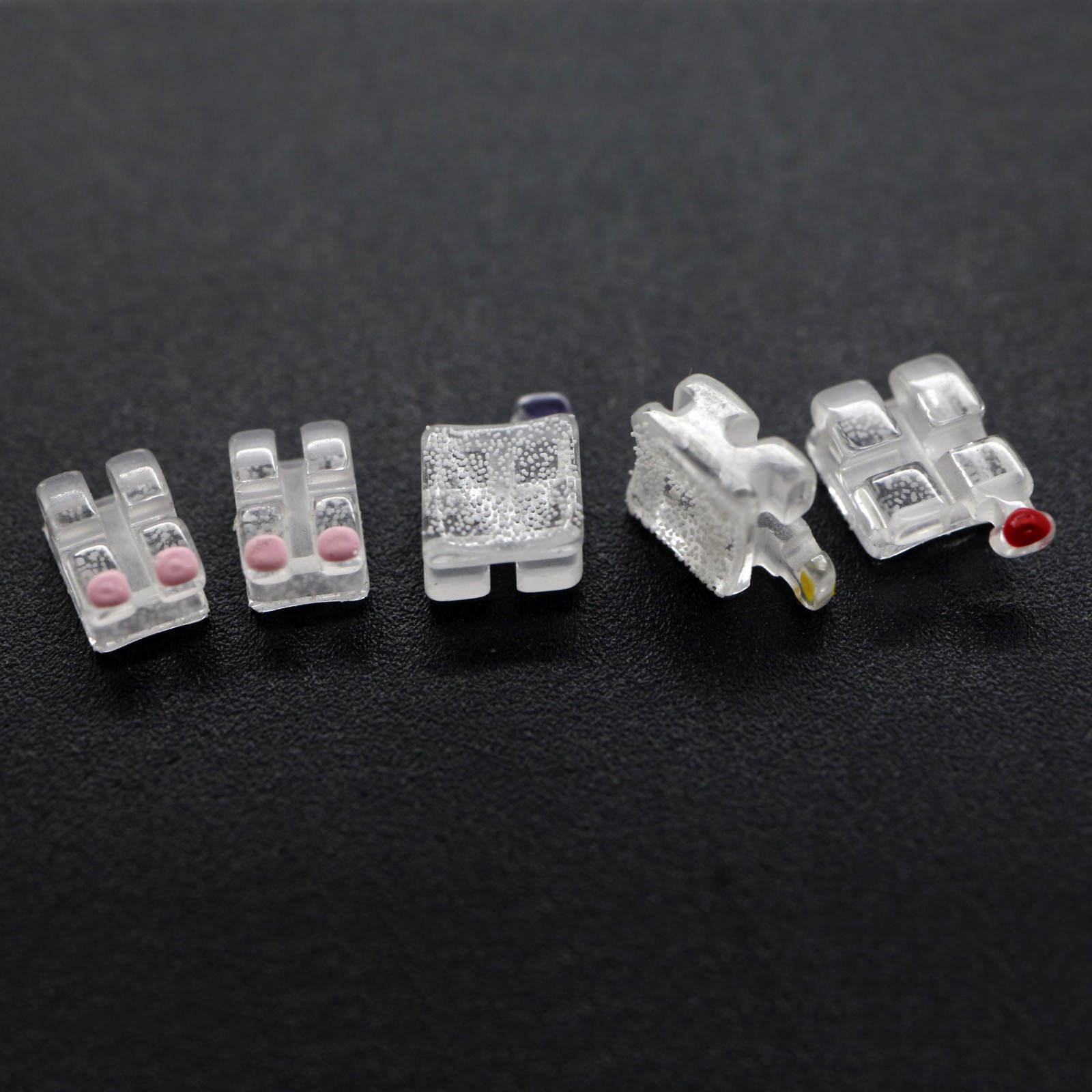 ABSOLUTE Dental Orthodontic Ceramic Brackets Clear Braces Roth. 022 345 Hooks