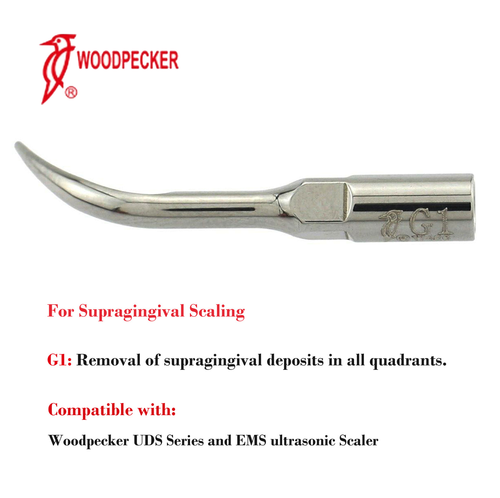 Woodpecker DTE Dental Ultrasonic Piezo Scaler Tips Endo Perio Scaling EMS Satele