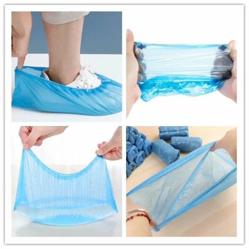 Disposable Shoe Covers 100PCS (50 Pair) Non-Slip Boot Shoes Protector Non-Woven