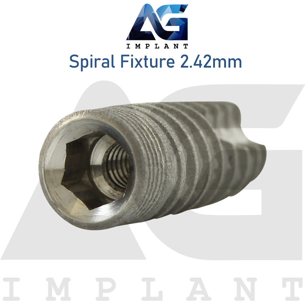 5 Spiral Fixture Titanium SLA Surface Int Hex 2.42mm Connection Dental Platform