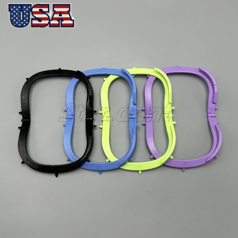 Dental Foldable Frame Plastic Rubber Dam Sheets Bracket for Dental Operation MIX