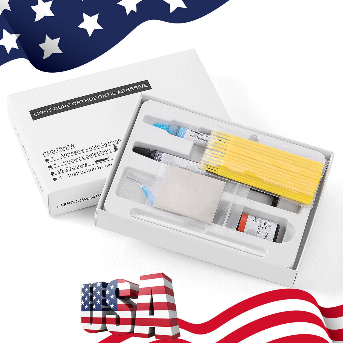 Orthodontic Dental Light Cure Brackets Braces Adhesive Bonding System Resin
