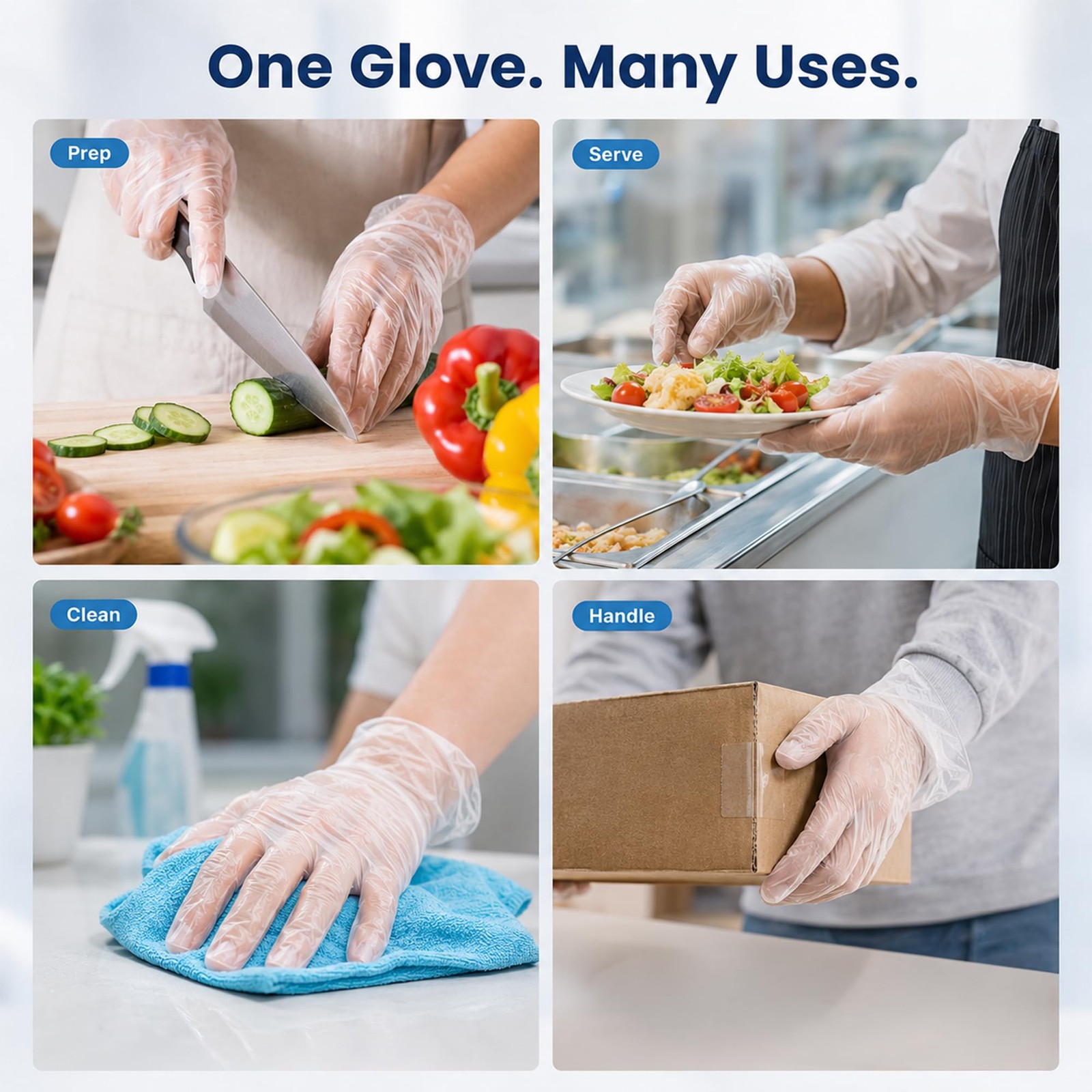 ForPro Disposable Vinyl Gloves, Clear, Industrial Grade, Powder-Free, Latex-F…
