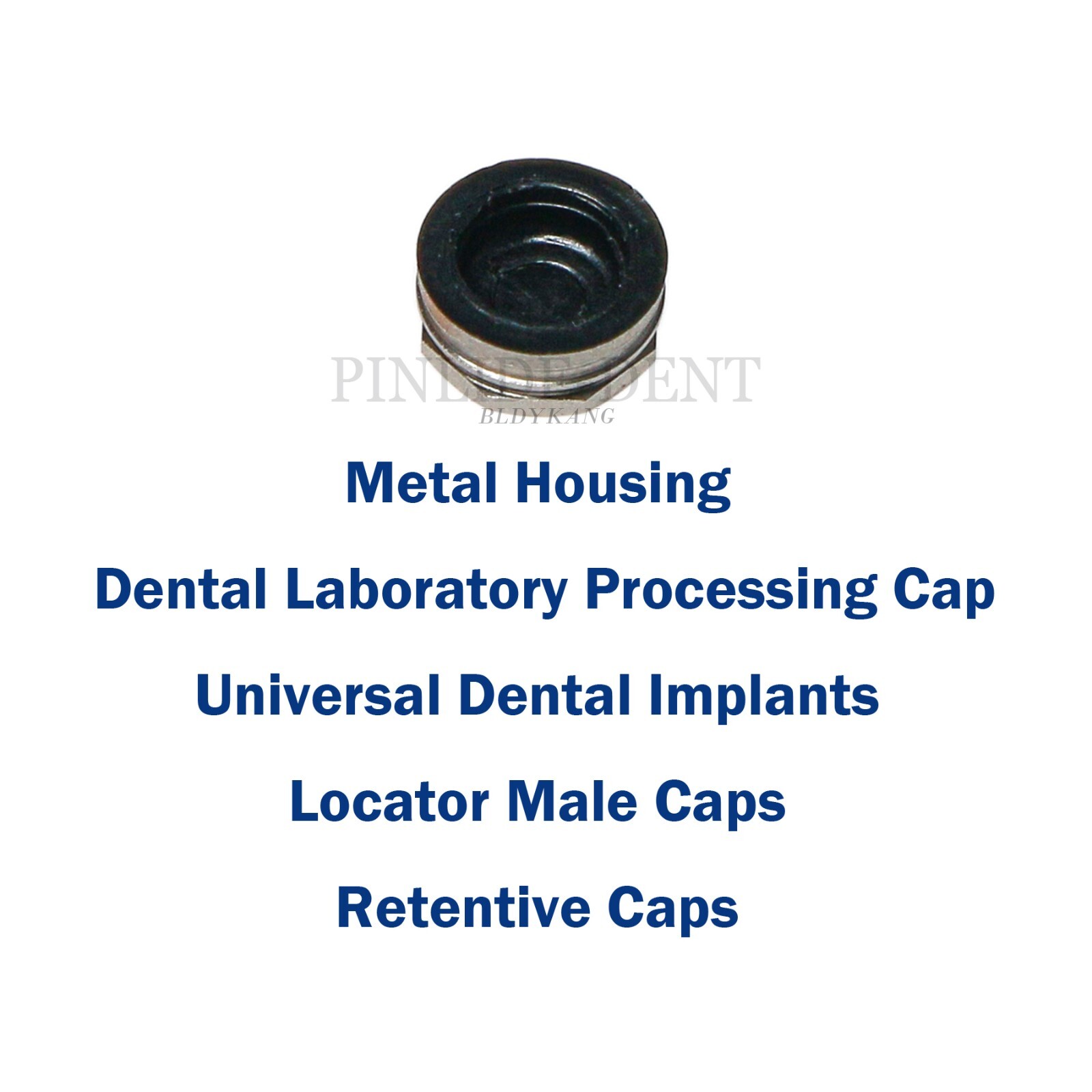 US Universal 5Pcs Dental Overdenture Implant Retention Caps Metal Housing Kits