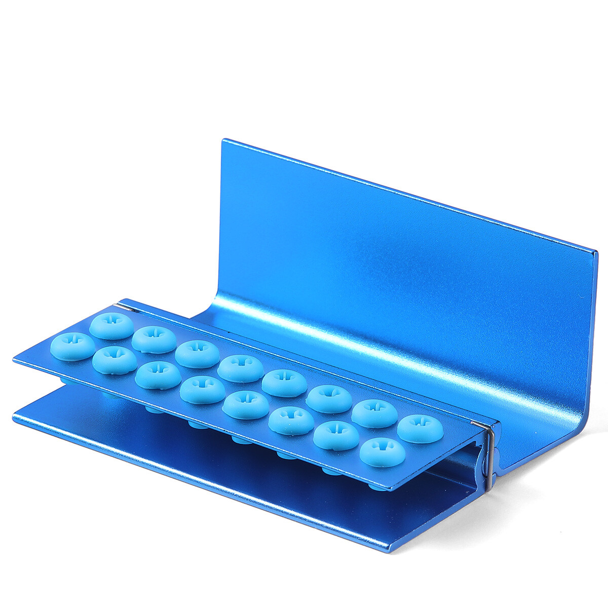 Dental Bur Box Burs Autoclave Holder 16 Silicon Holes With Silicon For FG RA Bur
