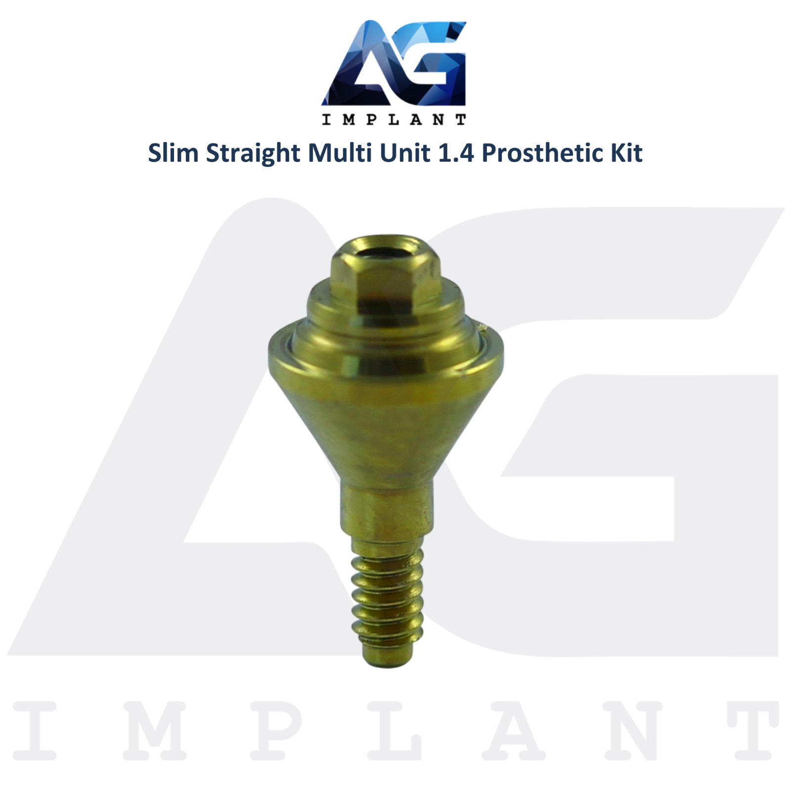 Dental Straight Multi Unit 1.4mm Prosthetic Kit Slim Int Hex 2.0mm System