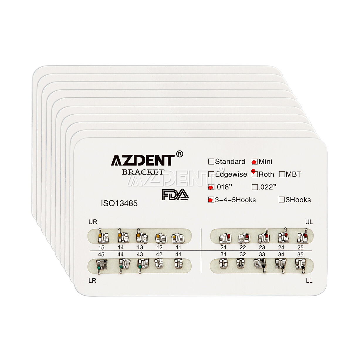 AZDENT Dental Orthodontic Brackets /Niti Arch Wire /Buccal Tube /Lingual Buttons