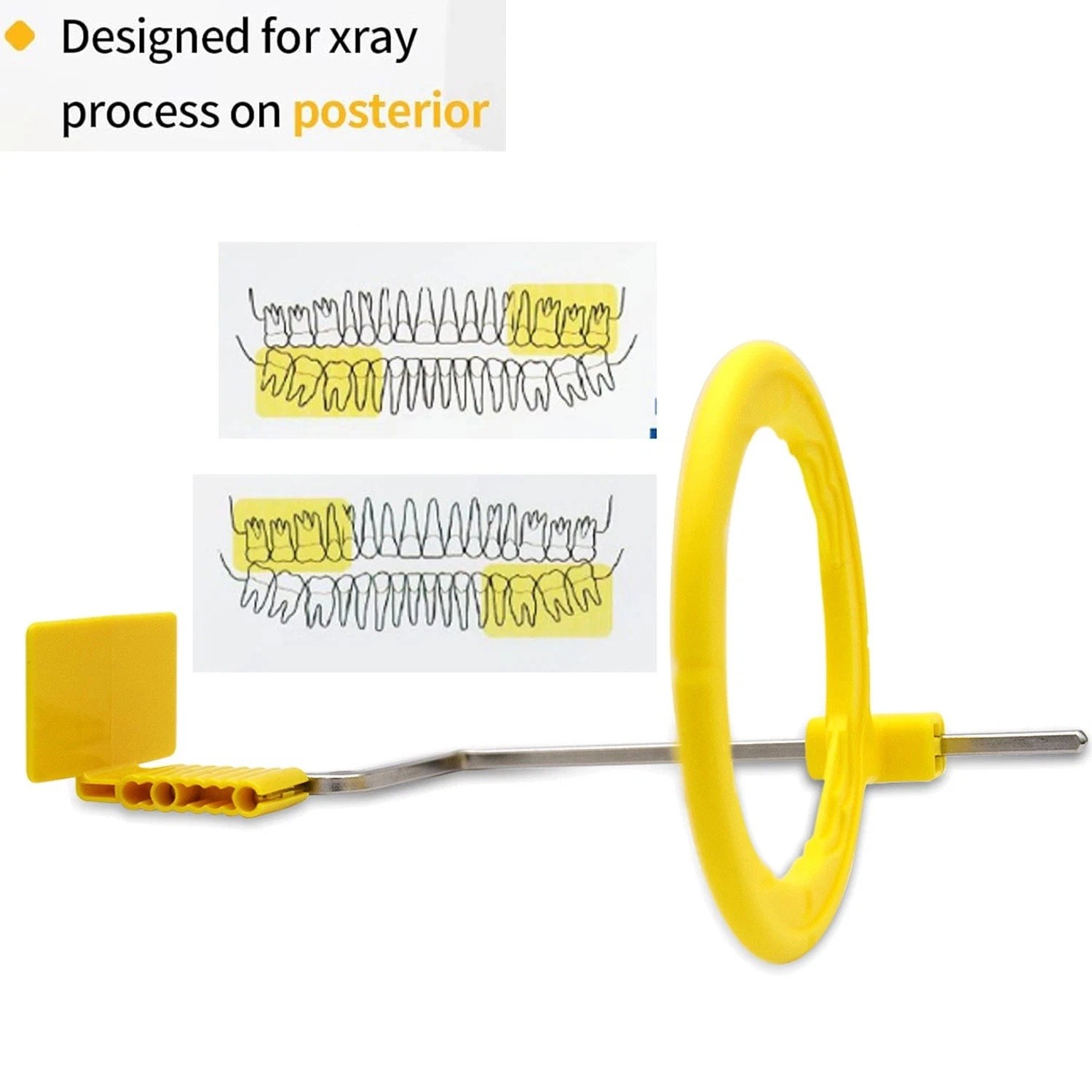 100x Dental Sensor Holders self-adhesive X-Ray Adhesive Holders Red/Blue/Yellow