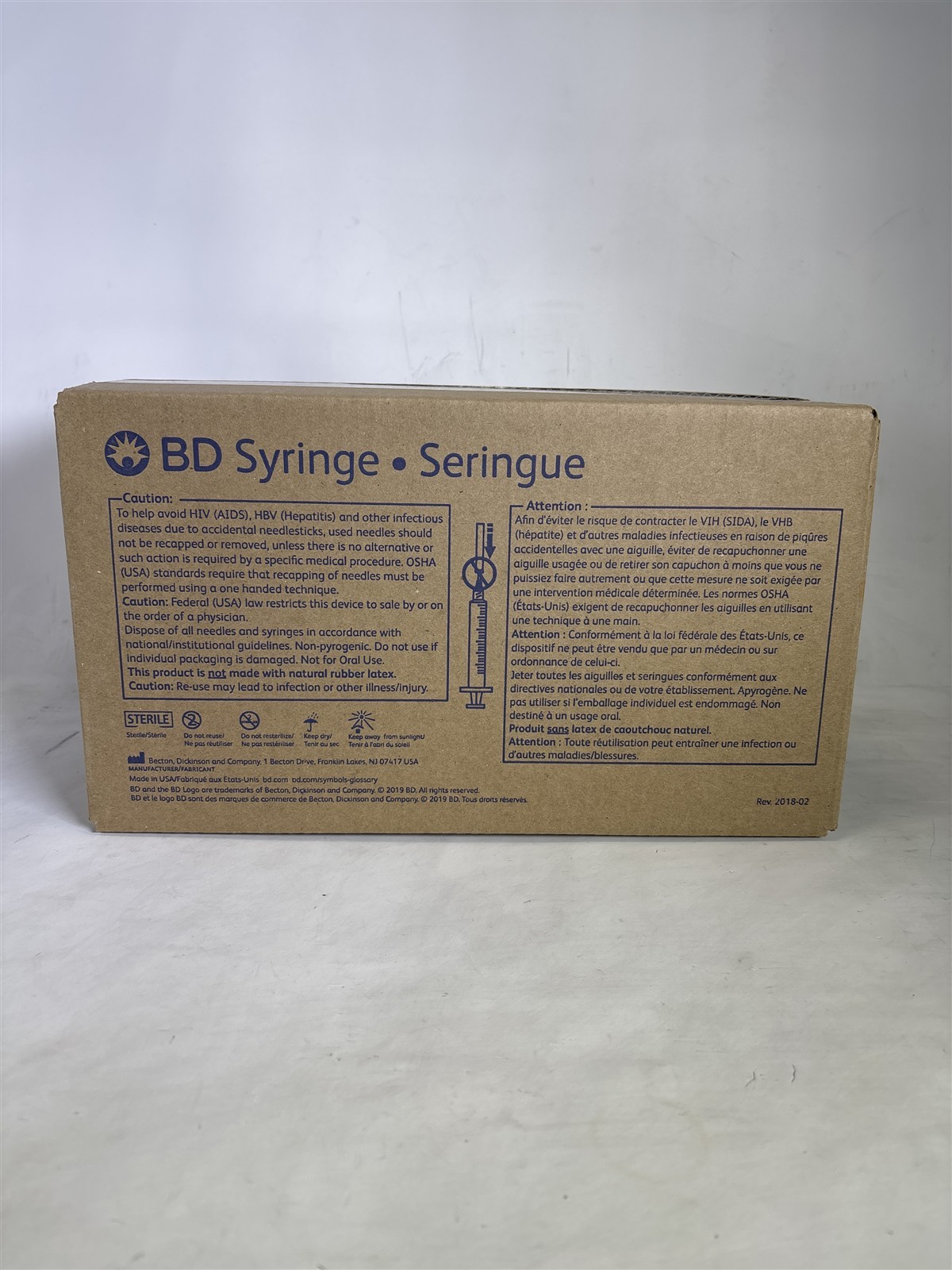 BD 5ml Syringe Slip Tip 309647 125pk