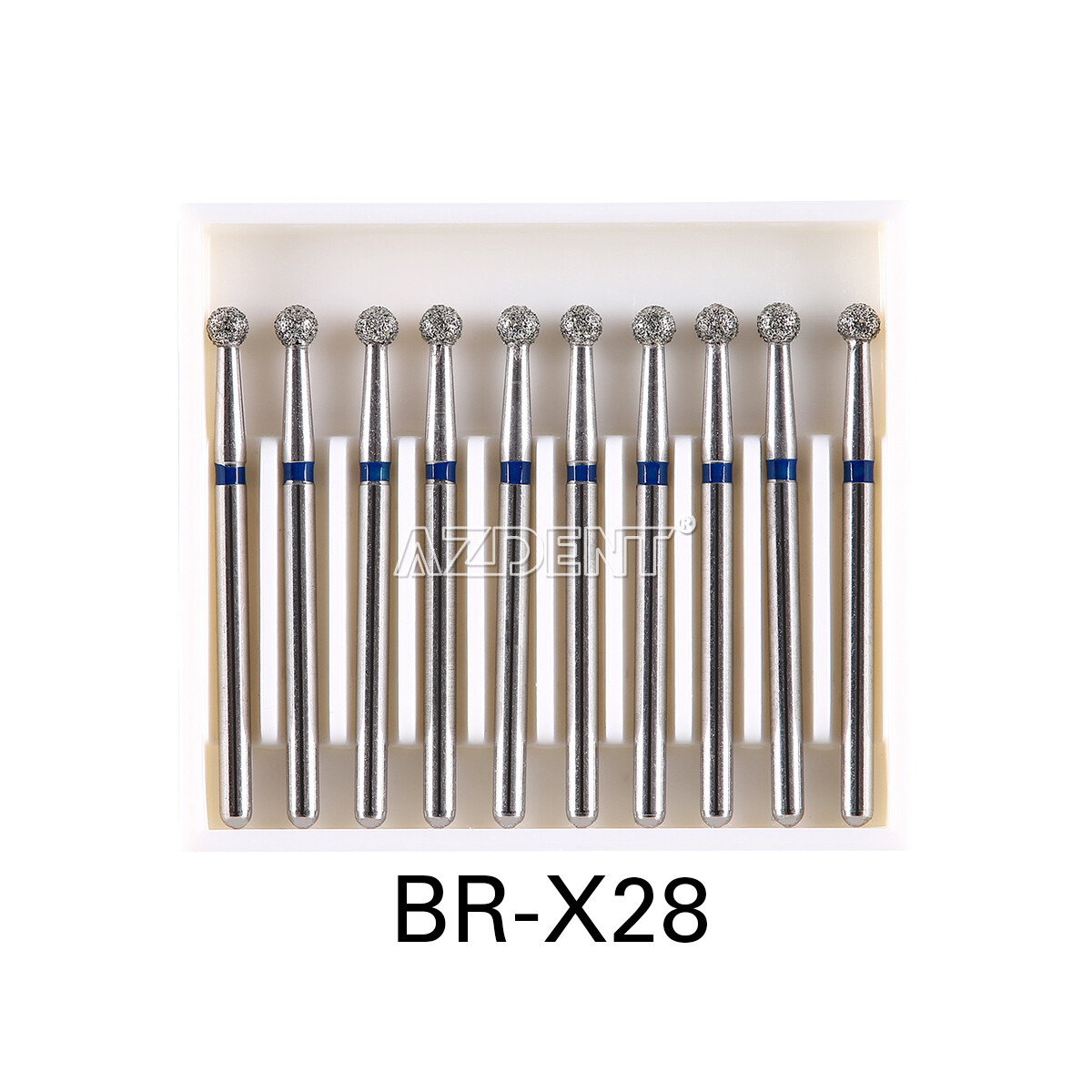 100Pcs Dental Surgical Diamond Burs Ball Round For High Speed Handpiece FG 1.6mm