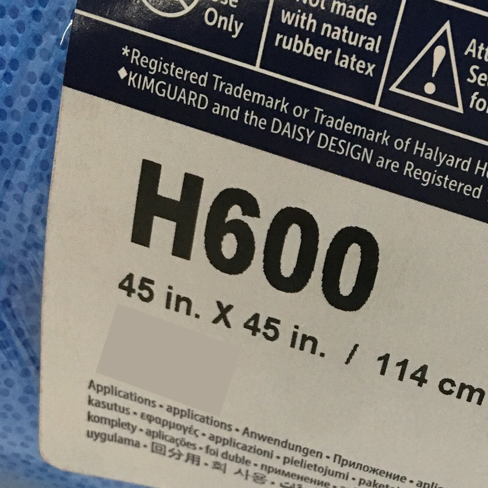 Halyard H600 Quick-Check Sterilization Wrap, One Dual-Layer Sheet, 45×45 Inch