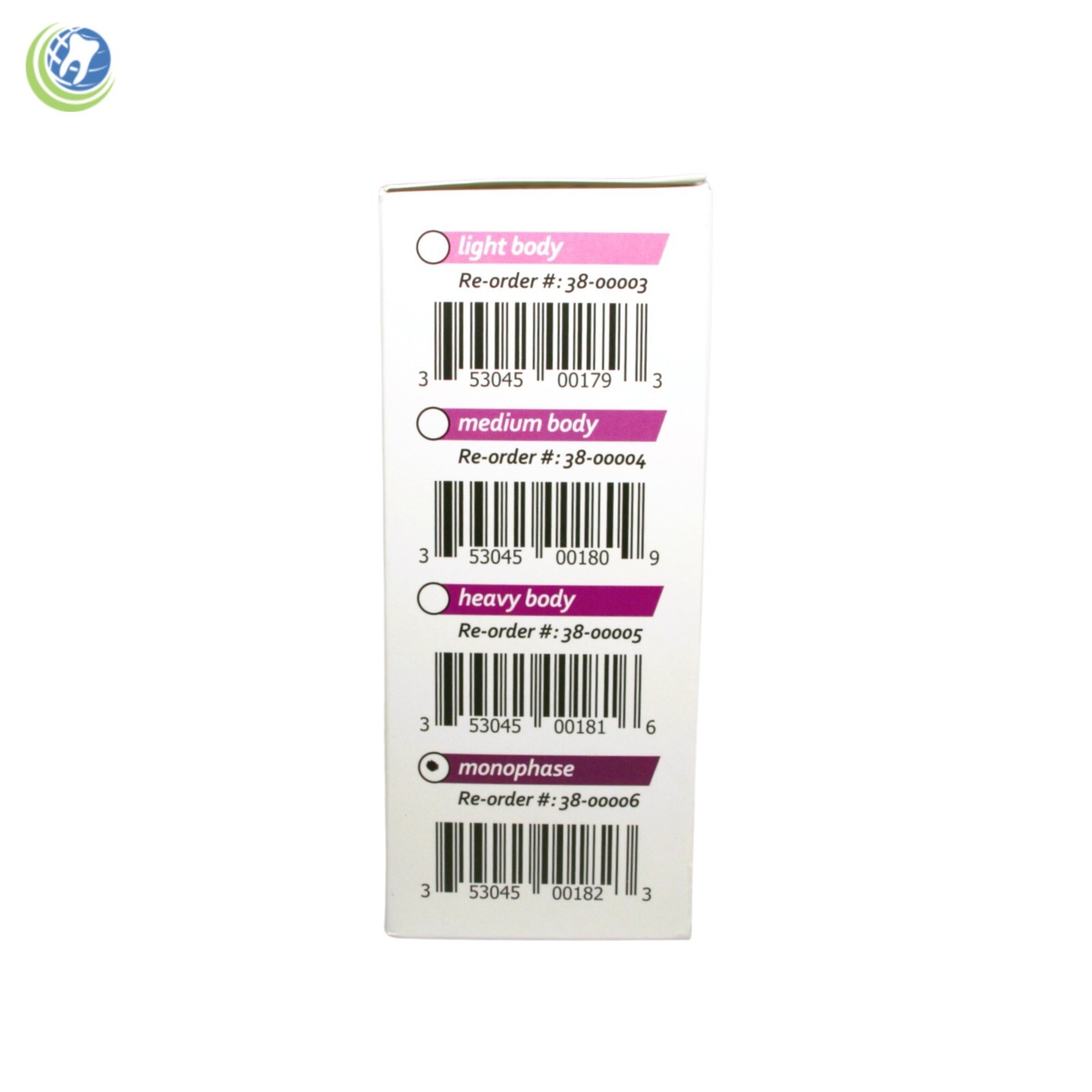 DENTAL VPS IMPRESSION MATERIAL MONOPHASE REGULAR SET 4 x 50ML CARTRIDGES ENTHUS