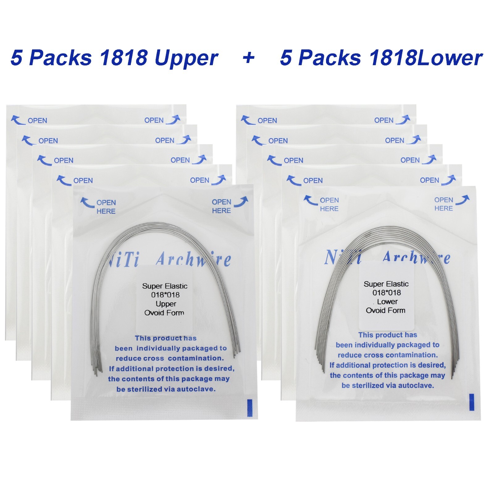 100PCS Dental Orthodontic Niti Arch Wire Natural Ovoid arcos de ortodoncia Niti