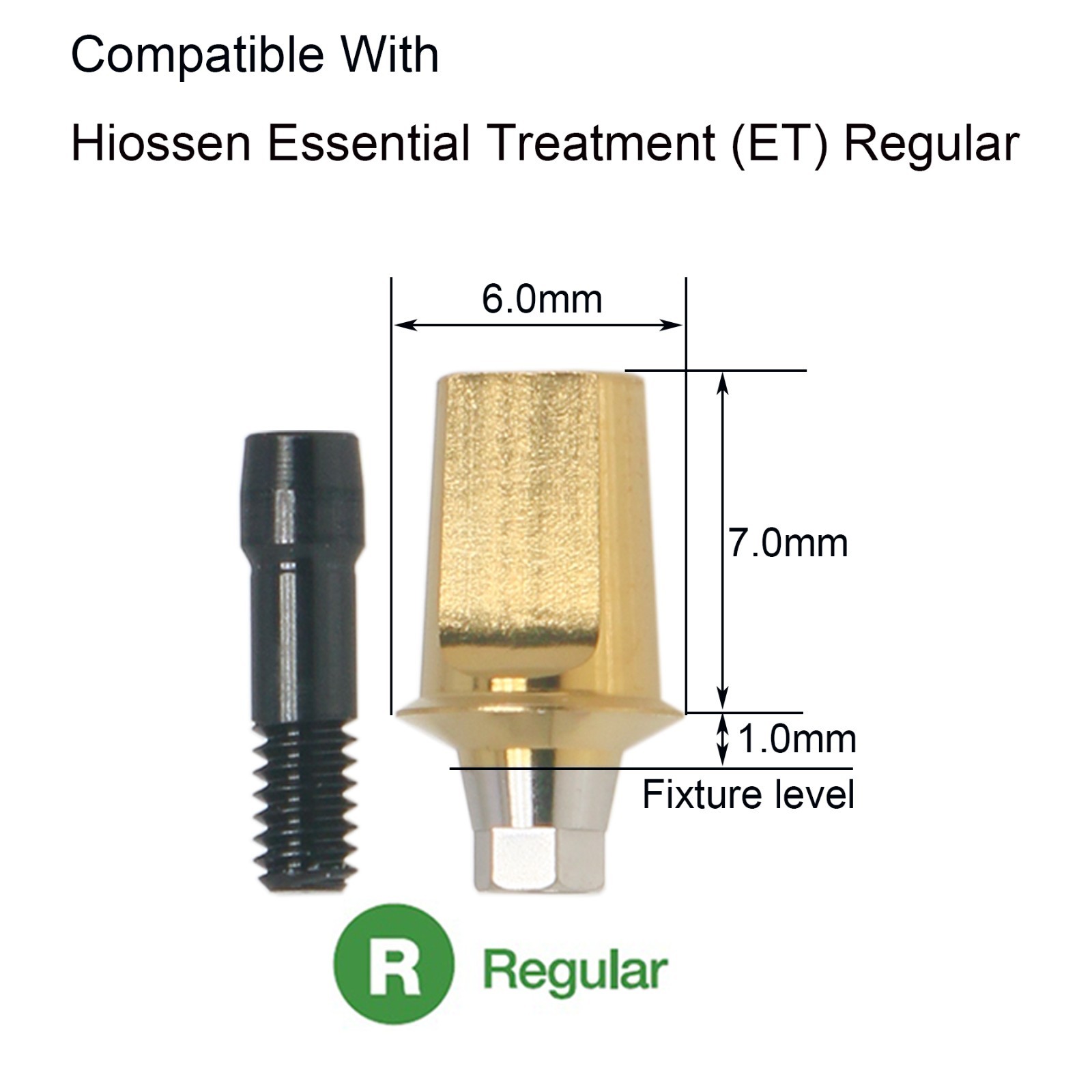 US 5Pcs Regular Titanium Straight Transfer Abutment Fit Osstem Hiossen