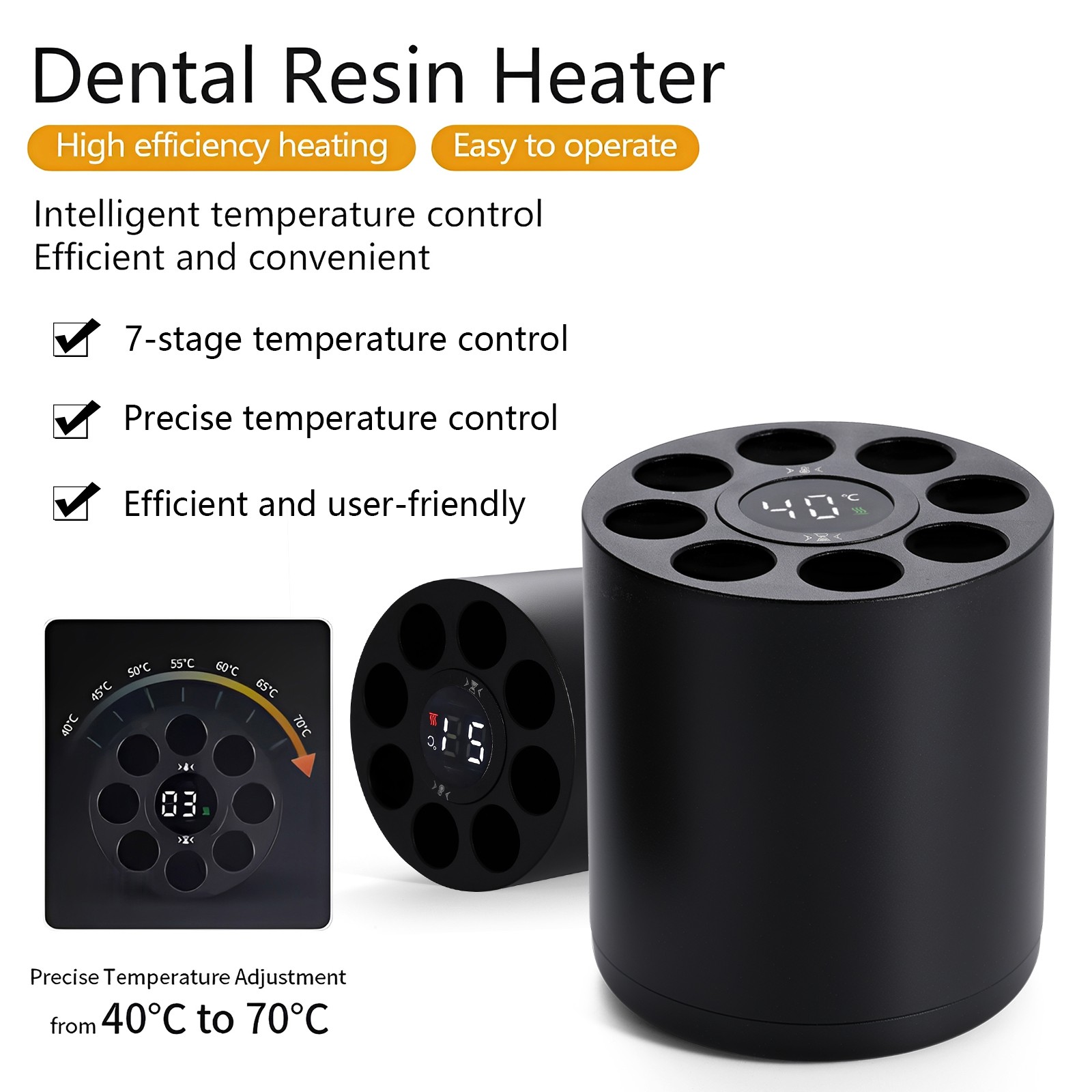 Dental Composite Heater Material Warmer Soften 40-70℃ Adjustable 110/220V