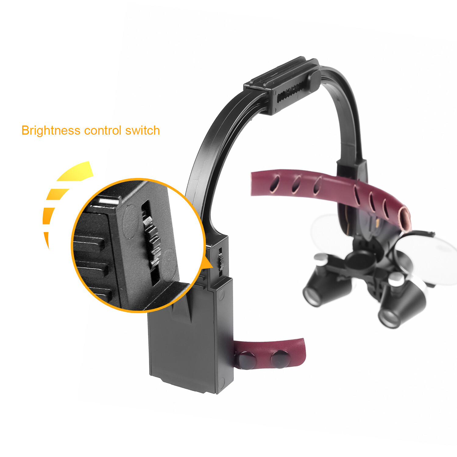 5W Dental LED Wireless Headlight Two Led Lights with 3.5X-420 Loupes+2 Batteries