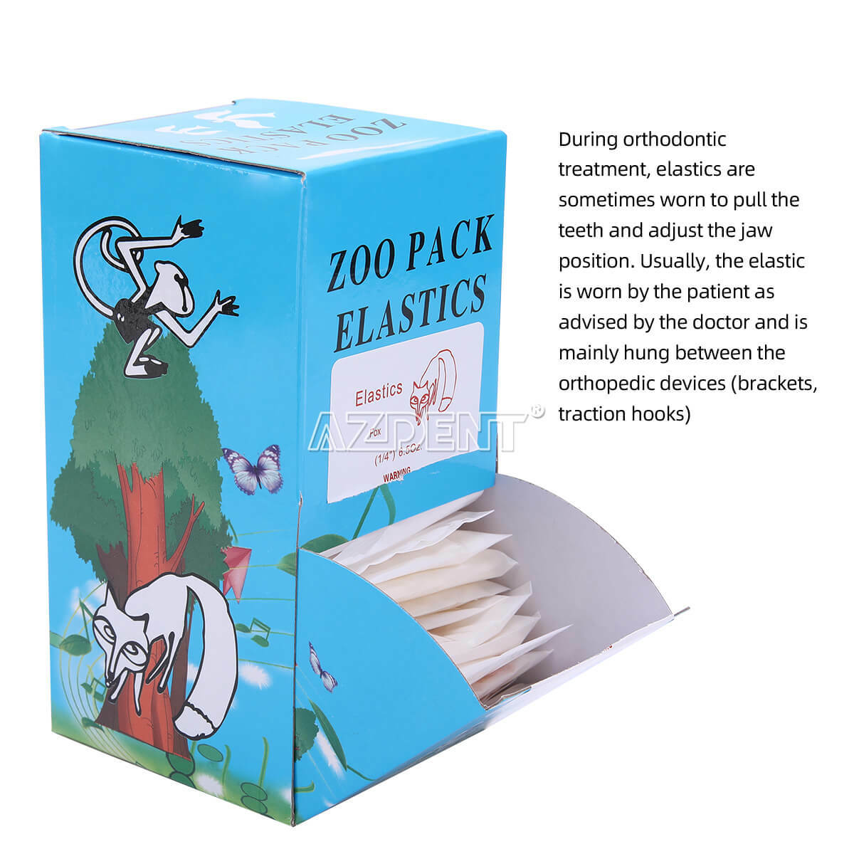 15 Sizes Dental Orthodontic Elastic Latex Rubber Bands 3.5/5.0/6.5oz 5000pcs/box