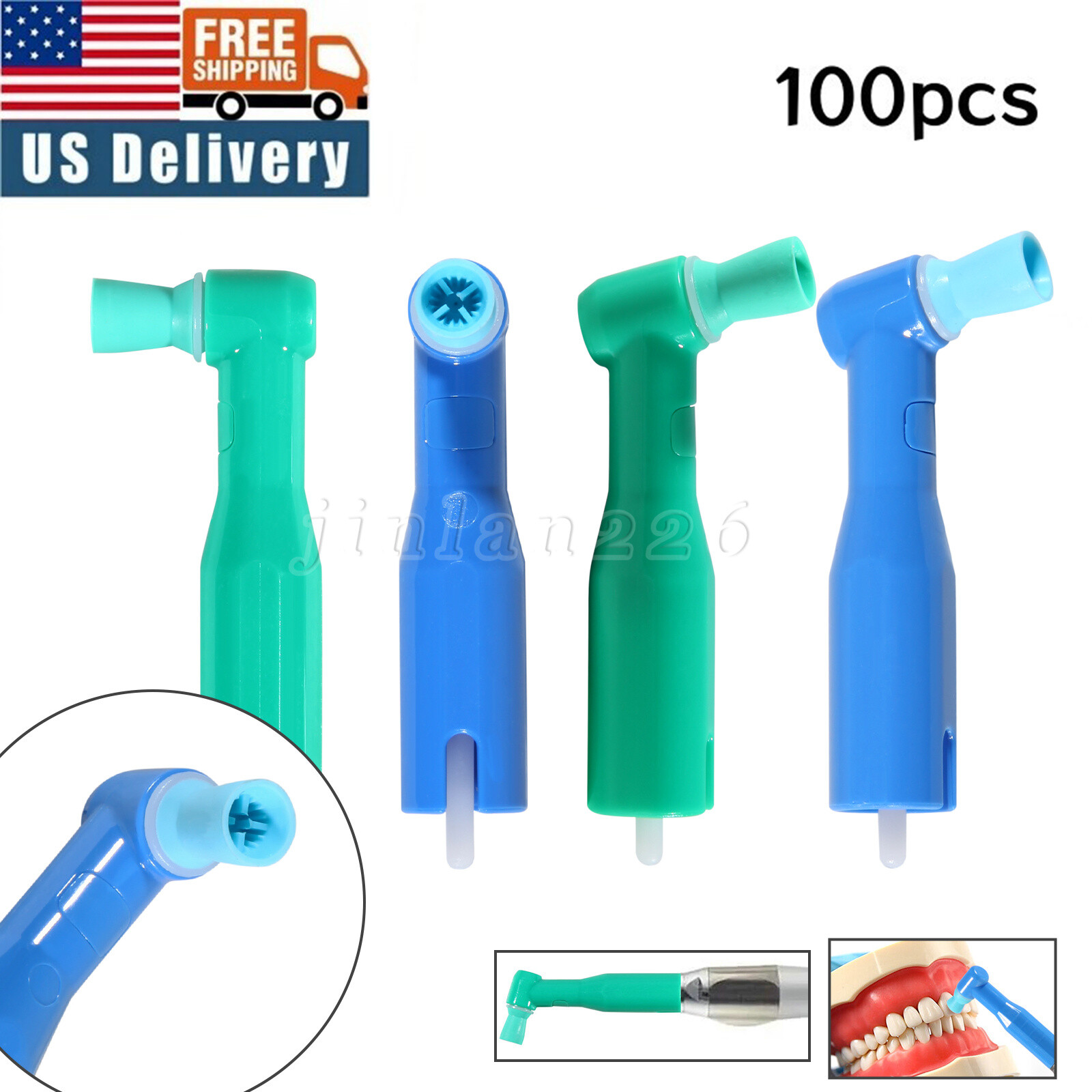 Dental Polishing Cup Brushes Disposable Prophy Angles Cups Latex Free 90°/105°