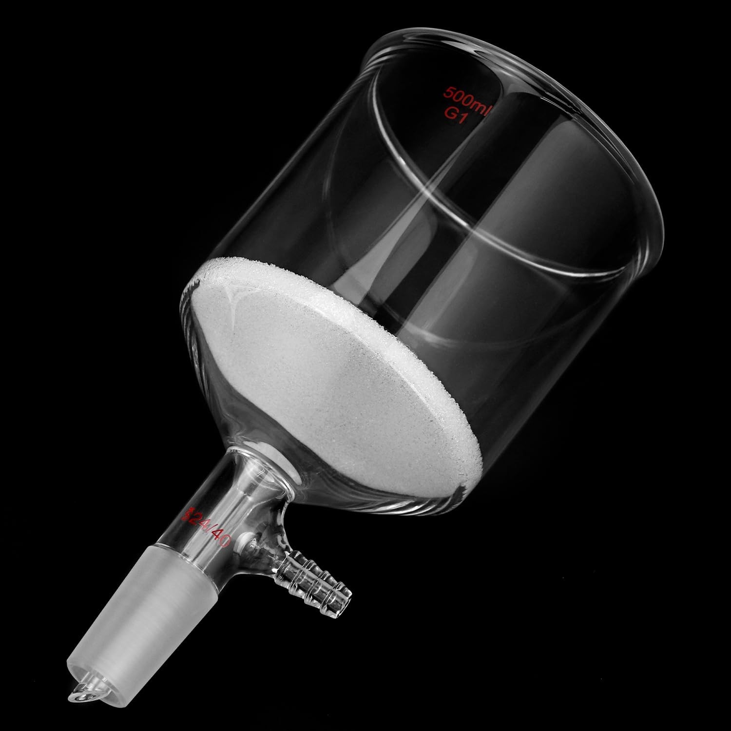500ml Filtering Buchner Funnel Medium Frit G1 Lab Glassware with Standard 24/…
