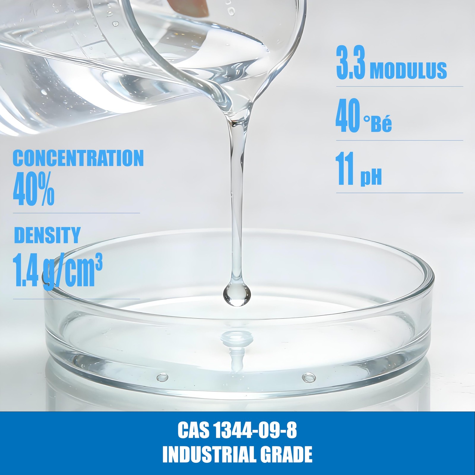 SOLIDLAND Sodium Silicate Solution (Water Glass) 1 GAL Pail Industrial Grade