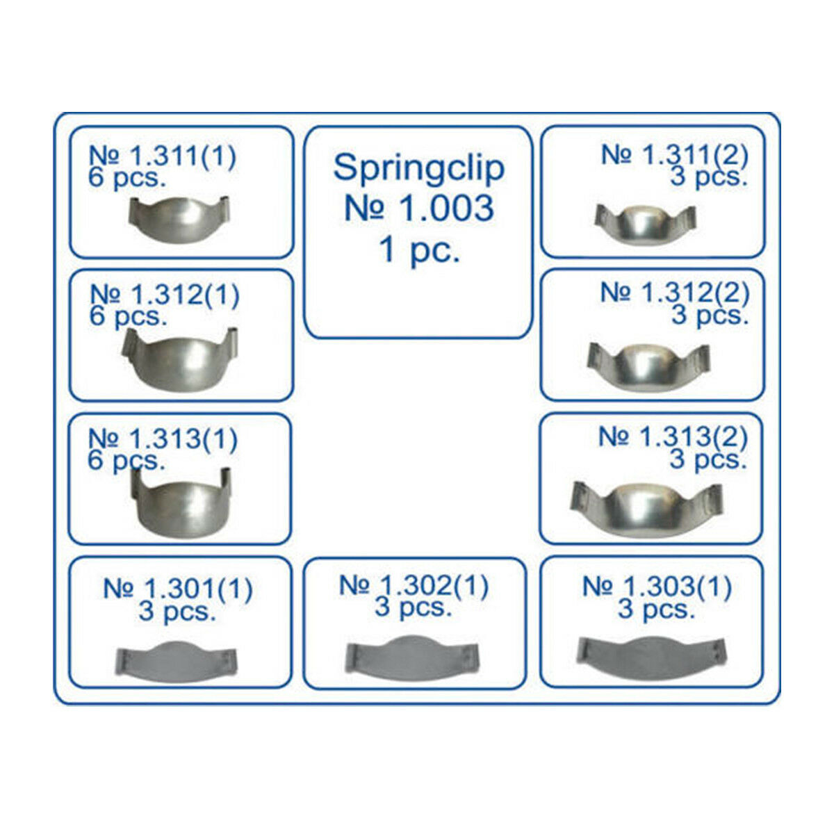 Dental Metal Matrix Band Saddle Sectional Contoured Matrices Springclip 35/50 μm