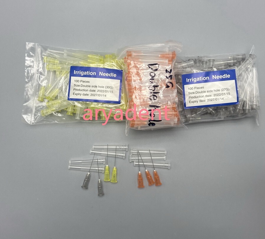 Dental Endo Irrigation Needle Disposable Syringe Tip 25/27/30GA Double Side Vent