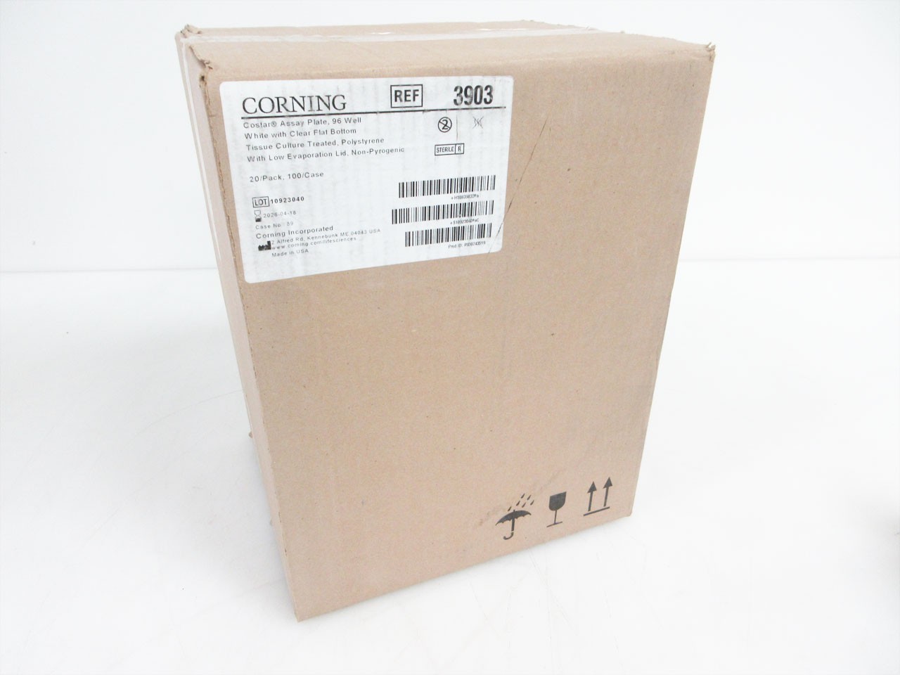 CASE 100 CORNING 3903 COSTAR 96-WELL CLEAR BOTTOM WHITE MICROPLATE EXP 2026-04