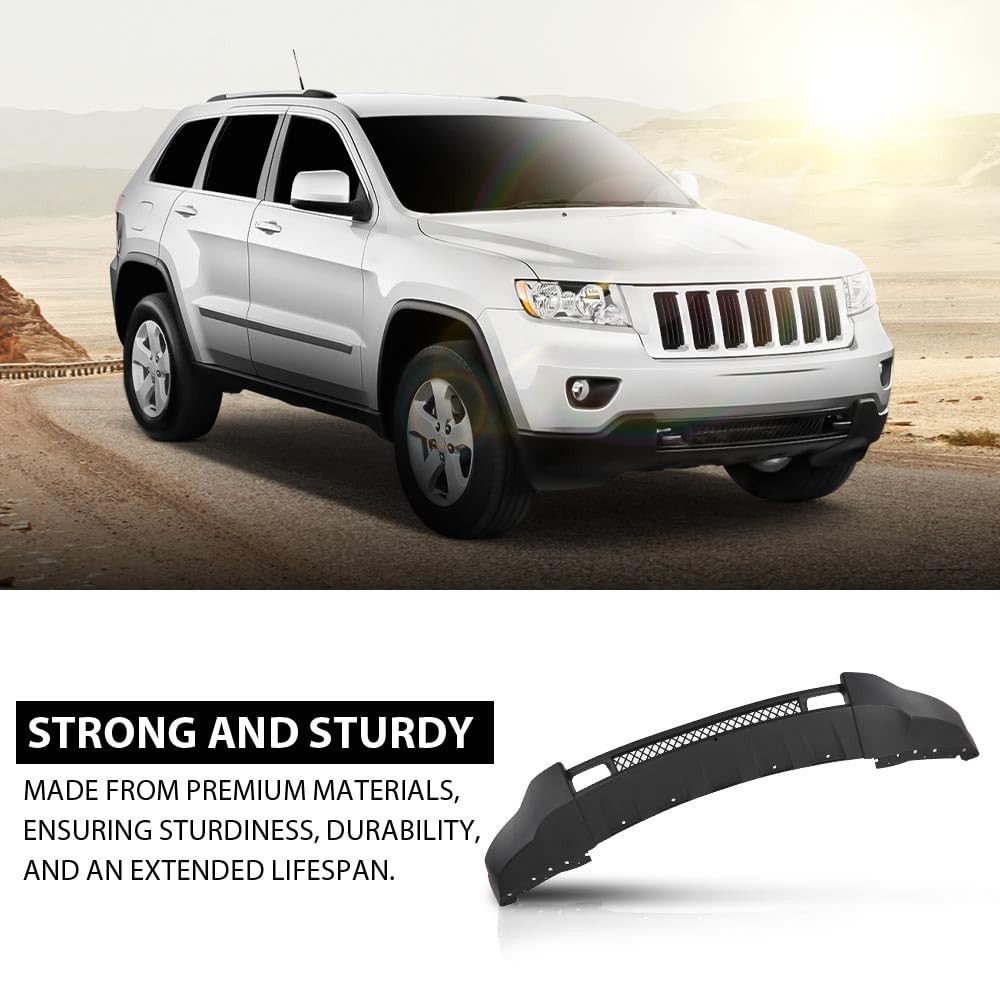Black Lower Front Bumper Valance for 2011-2013 Grand Cherokee no ACC