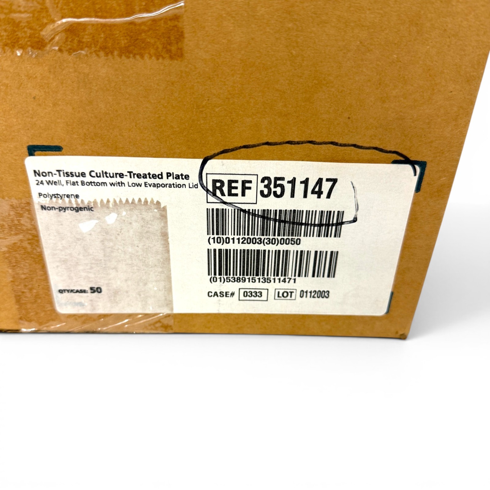Falcon Corning 351147 24-Well Multiwell Plate Non-TC Treated Sterile Case of 50