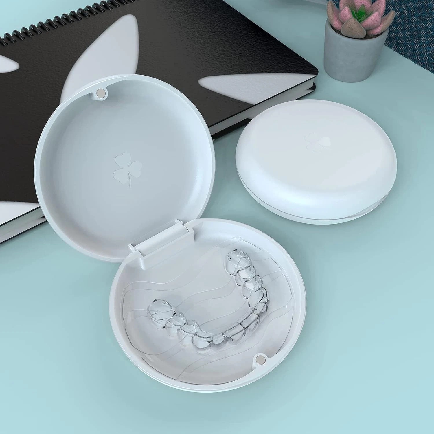 Mini Size 2 Pack Orthodontic Retainer Cases – Clean & Safe Mouthguard Storage