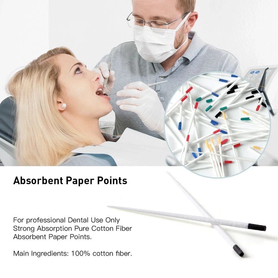 5Packs Dental Absorbent Paper Points 30# Taper .04 Root Canal Cleaning Tips