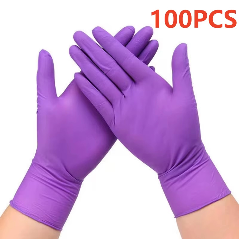 Fuchsia Nitrile Disposable Gloves 20/100PCS 3-Mil Powder & Latex Free Household