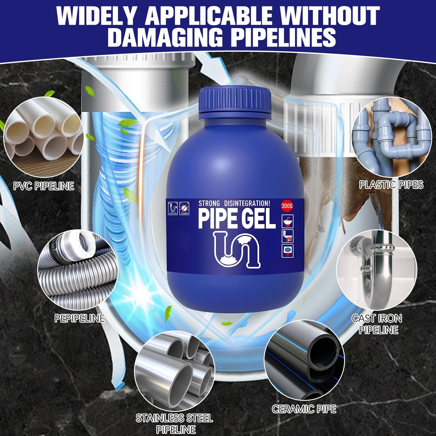 Pipe Bobo Drain Cleaner for Kitchen Sink, Powerful Unclogging,…