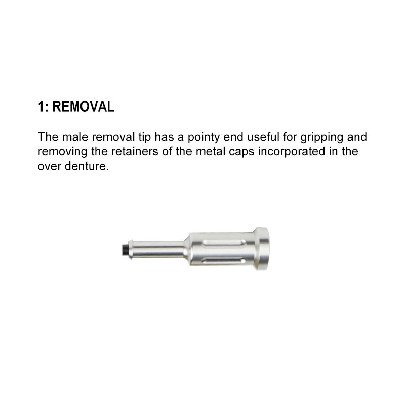 Locator Core Tool Factory-Implied Handle for Removing and Inserting Caps Metal