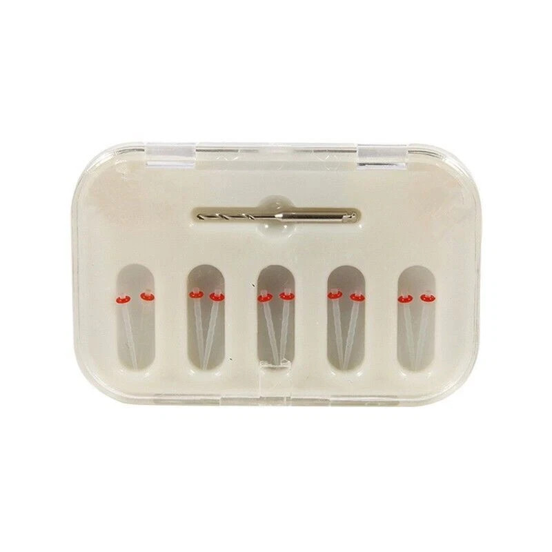 10/Box Dental Fiber Post Resin Screw Thread Quartz Drills Yellow/Red 1.2/1.4mm