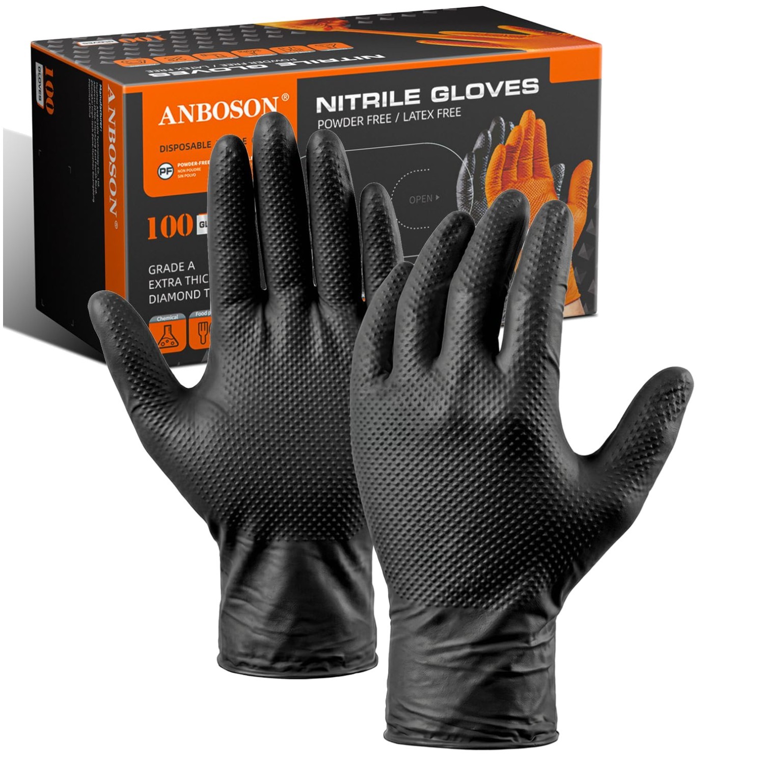 Heavy Duty Industrial Nitrile Gloves – Latex Free
