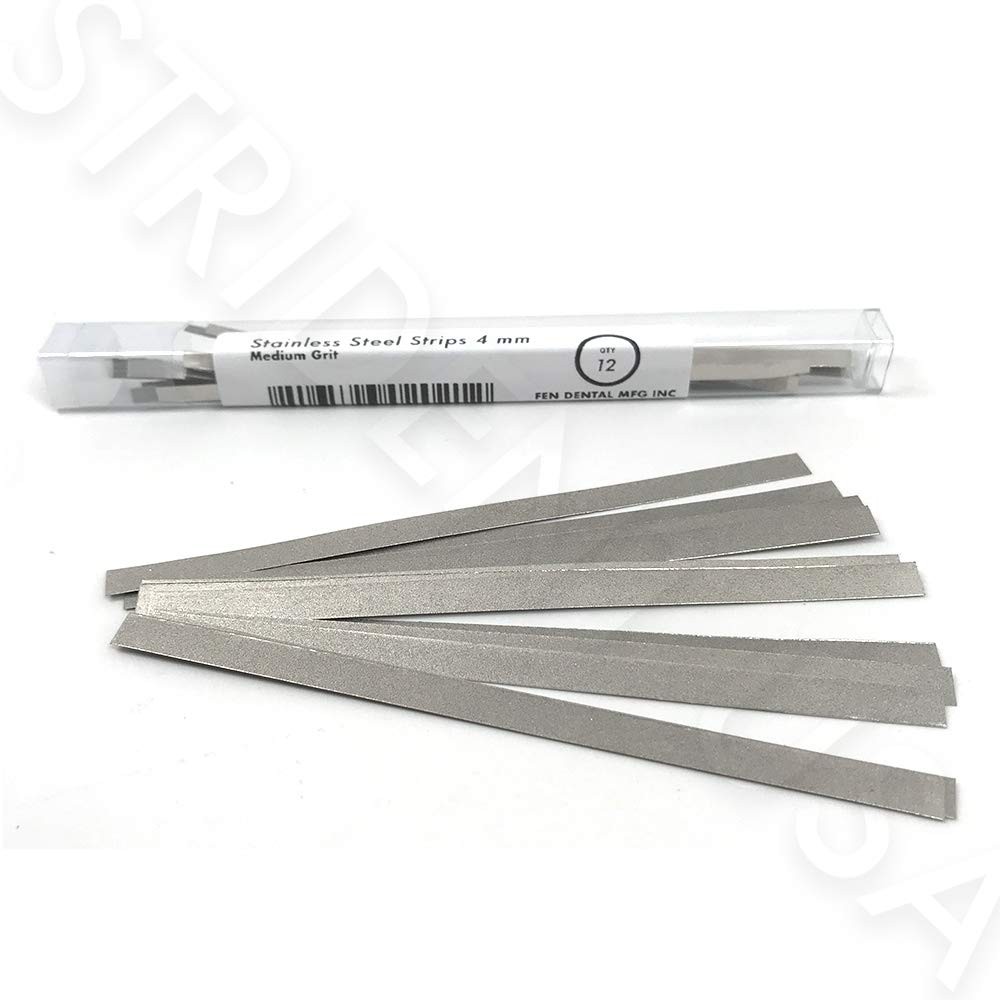 Dental Polishing Strips 4mm Stainless Steel Medium Grit