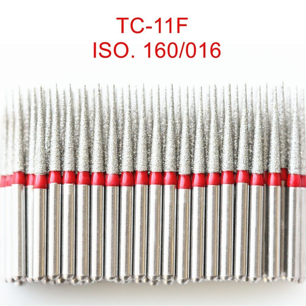 200Pcs Dental Diamond Burs Grit High Speed Handpiece Polishers Dia. 1.6mm Drill